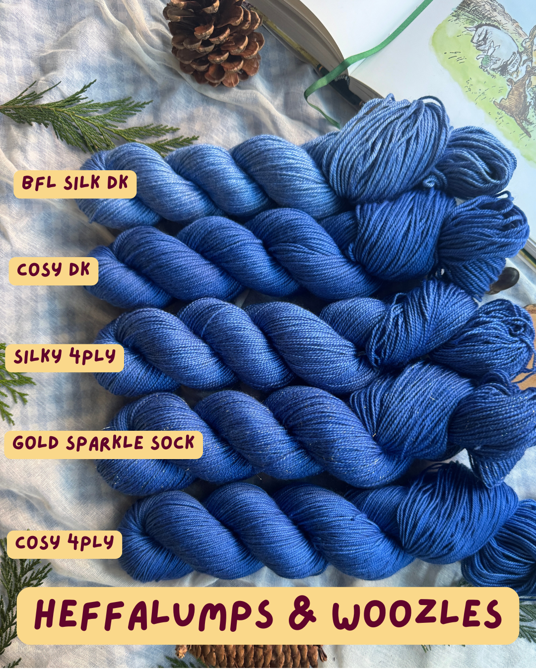 Heffalumps & Woozles - Alpaca Fluff DK - Winnie the Pooh - hand dyed yarn - ready to ship - NEW