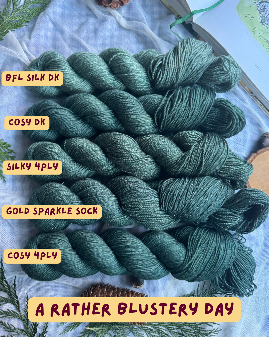 A Rather Blustery Day - Alpaca Fluff DK - Winnie the Pooh - Hand dyed yarn - Ready to ship - NEW