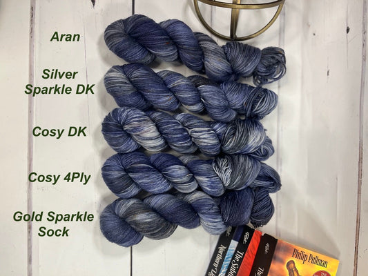 The City in the Sky - Silver Sparkle DK - His Dark Materials - Hand Dyed Yarn - Ready to Ship
