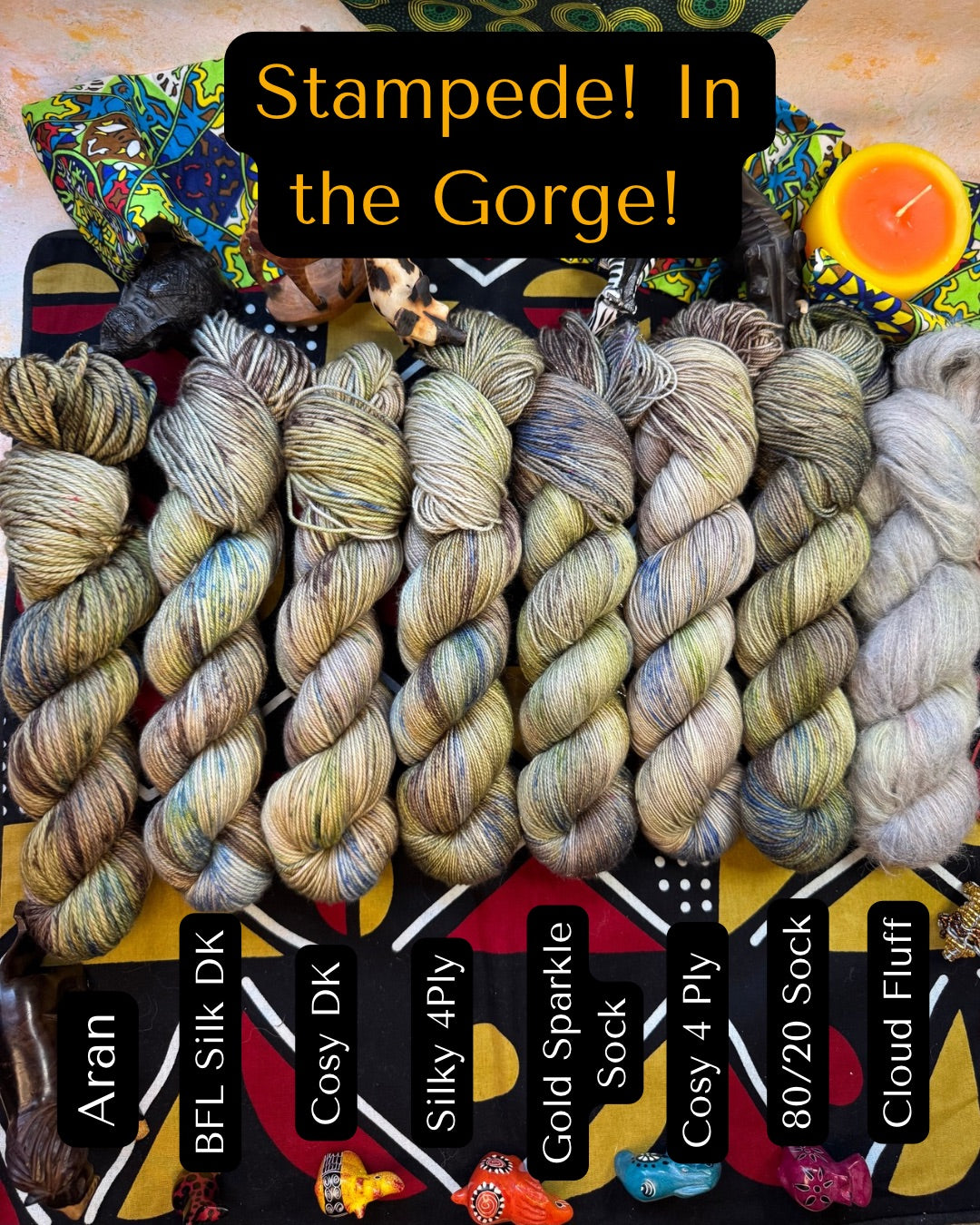 Stampede! In the Gorge! Sock Set - Lion King - Hand Dyed Yarn - NEW