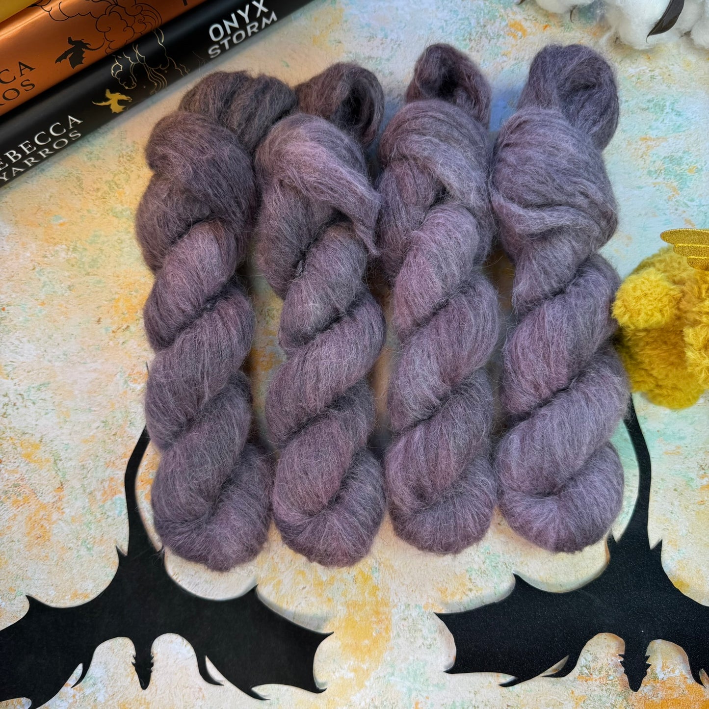 Black Morningstartail Cosy DK - Fourth Wing - Hand Dyed Yarn - NEW