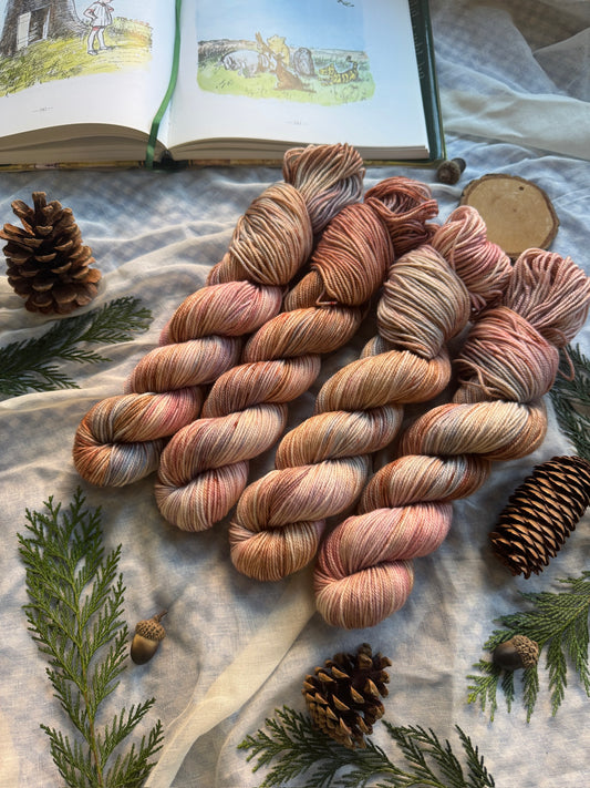 Kanga & Roo - Alpaca Fluff DK - Winnie the Pooh - hand dyed yarn - Ready to Ship - NEW