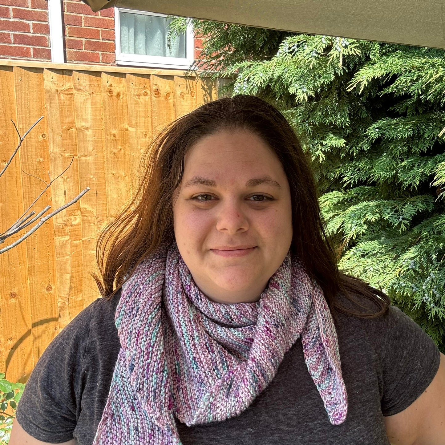 Purple Encanto Shawl - Knitted - SAMPLE SALE