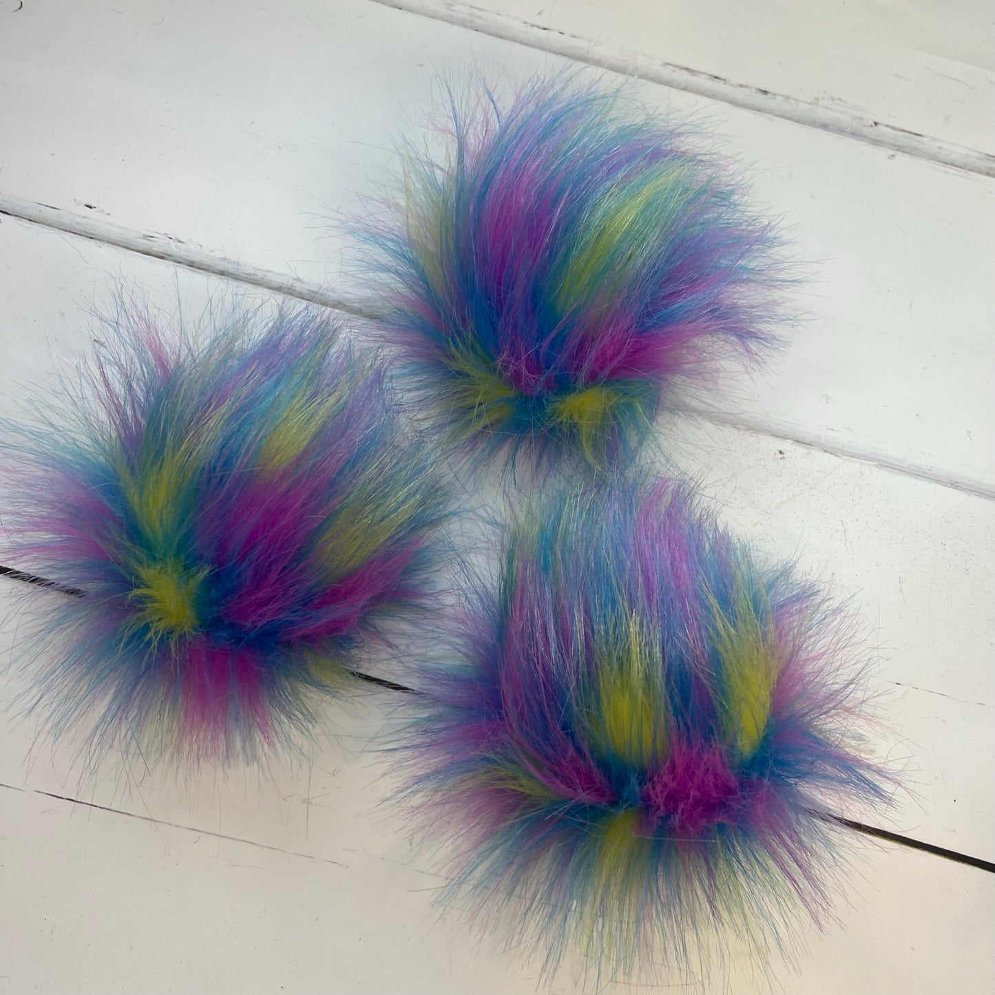 Party Time handmade faux fur pom pom