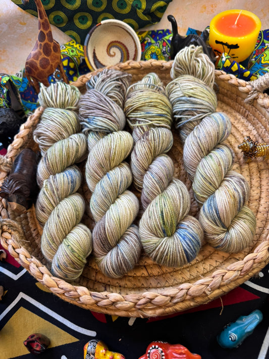 Stampede! In the Gorge! Cosy 4 Ply - Lion King - Hand Dyed Yarn - NEW