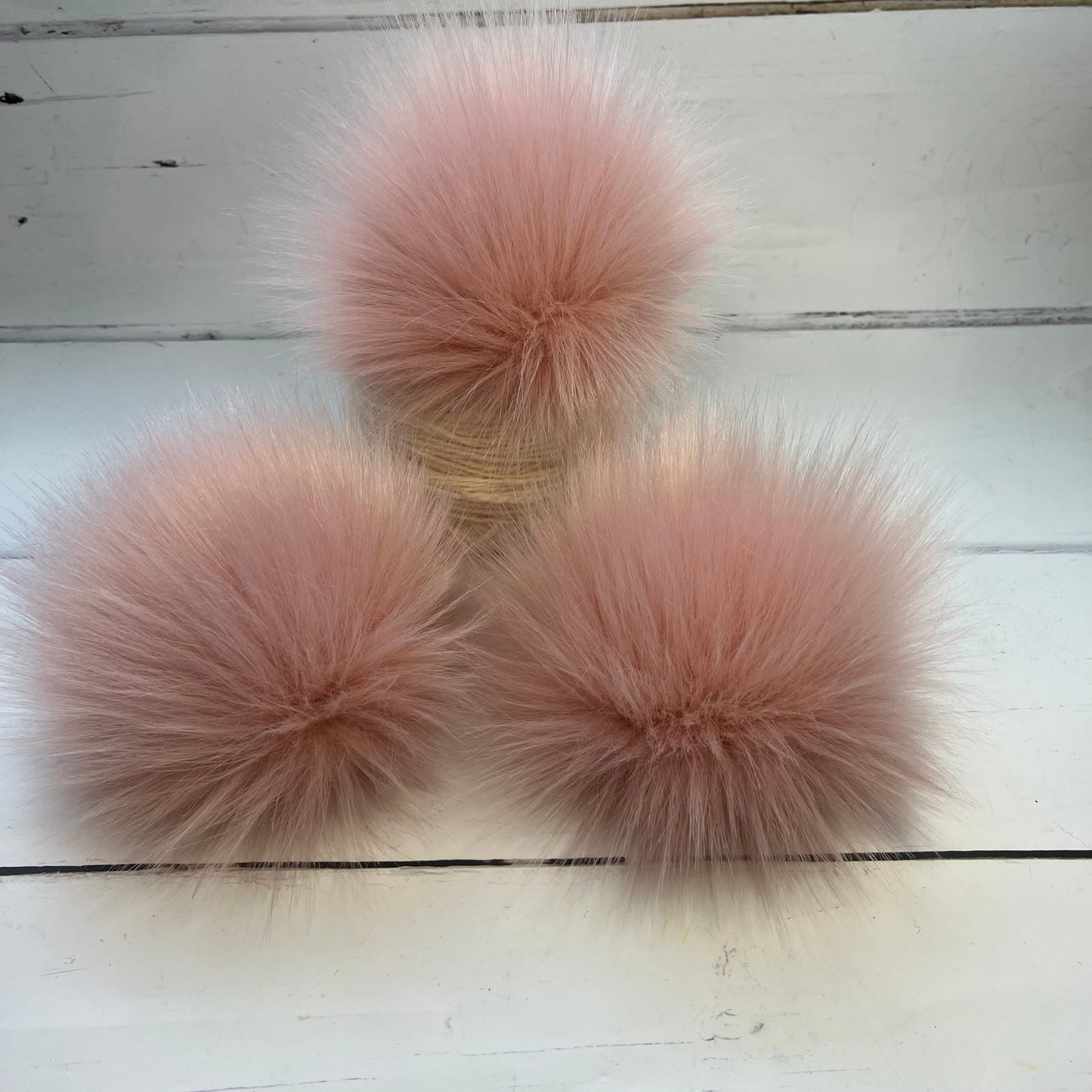 Fairy Pink coloured faux fur pom pom