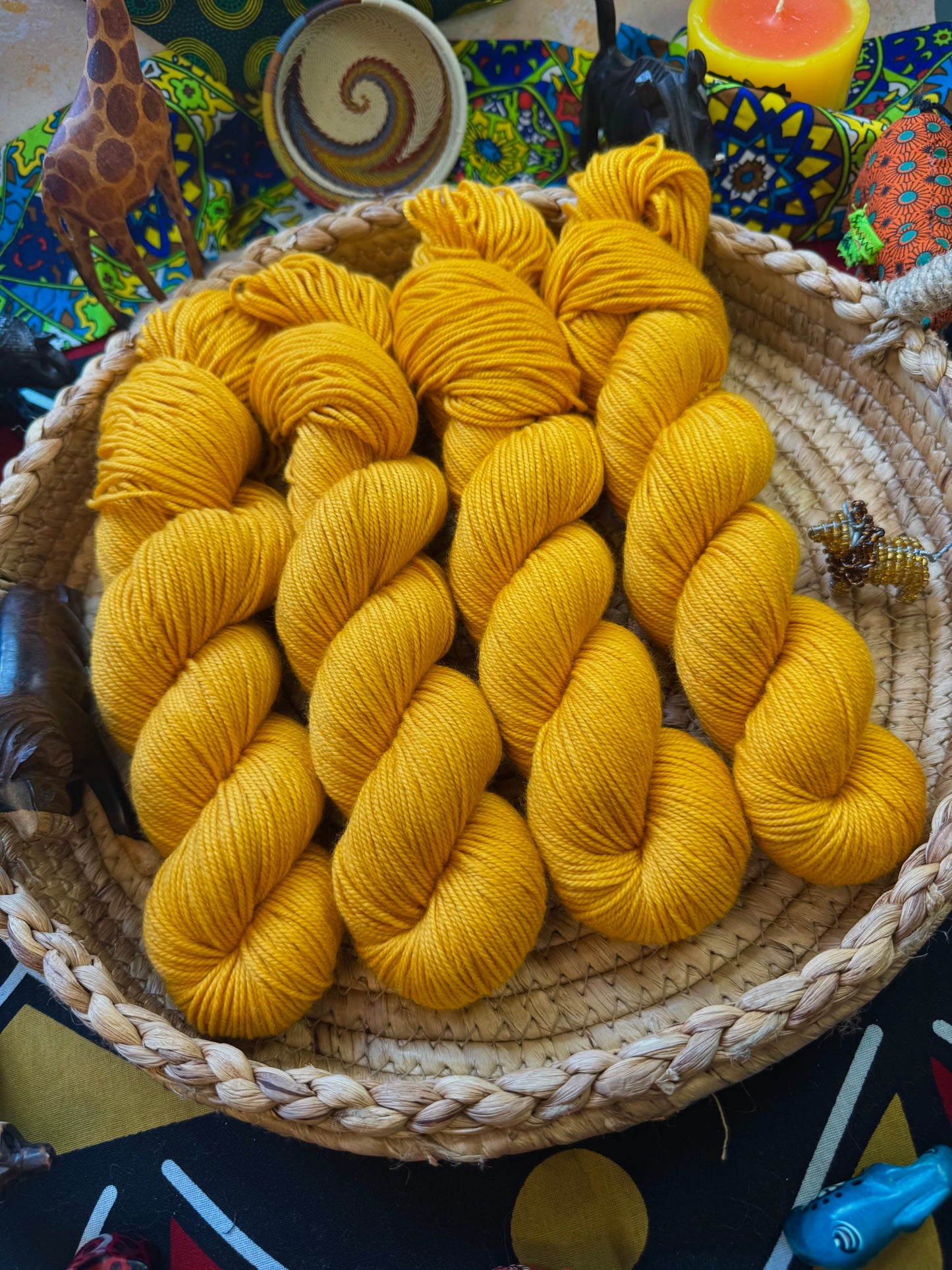 Mr Banana Beak! Gold Sparkle Sock - Lion King - Hand Dyed Yarn - NEW