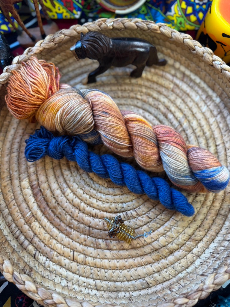 King of Pride Rock - Gold Sparkle Sock - Lion King - Hand Dyed Yarn - NEW