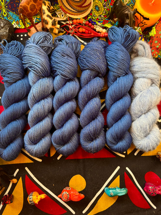 The Sapphire Sky - Cosy 4 Ply - Lion King - Hand Dyed Yarn - NEW