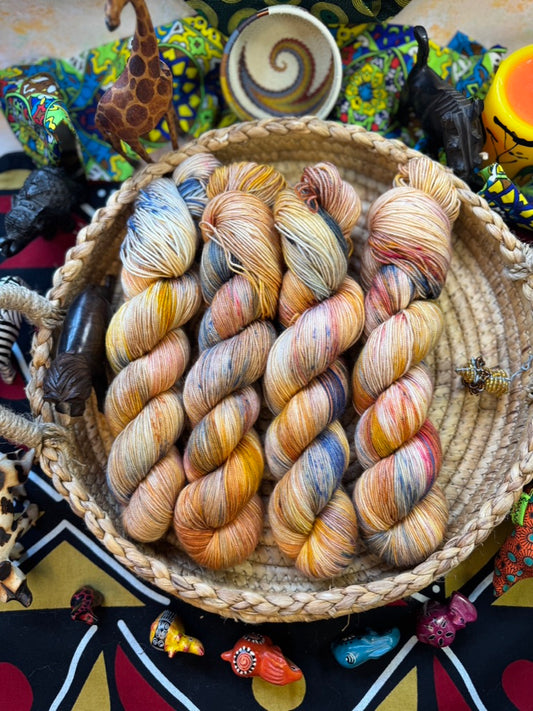 King of Pride Rock - Gold Sparkle Sock - Lion King - Hand Dyed Yarn - NEW