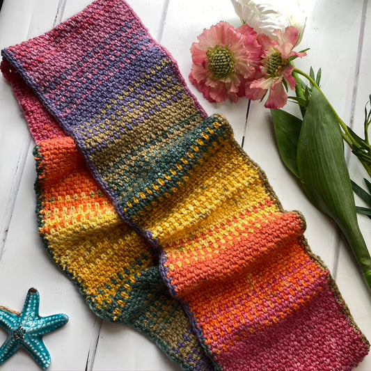 Rainbow Light Fantastic Double Cowl - Crochet - SAMPLE SALE