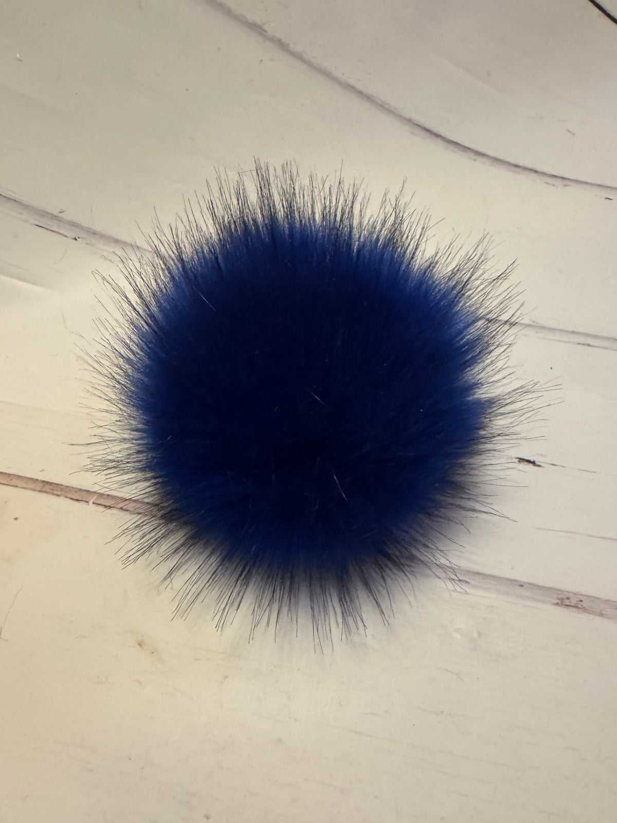 Royal Blue handmade faux fur pom pom