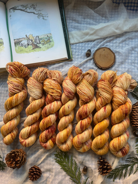 Silly Old Bear - Cosy 4Ply - hand dyed yarn - Winnie the Pooh - Ready to Ship - NEW