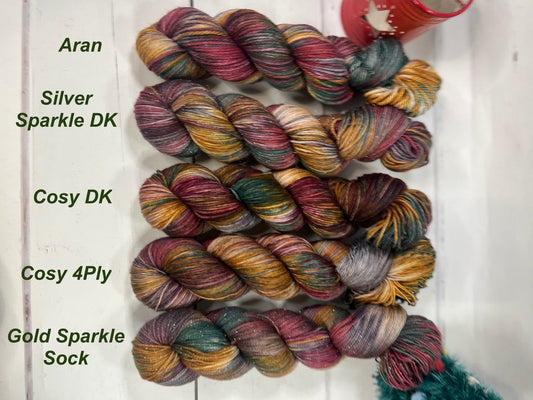 Traditional Christmas - Cosy 4 Ply - (Christmas Eve Box) - Hand Dyed Yarn - Ready to Ship