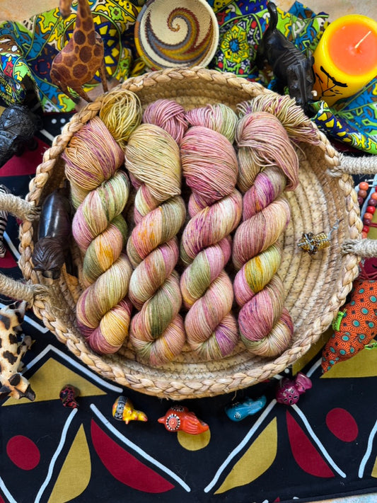 Do the Hula - Silky 4 Ply - Lion King - Hand Dyed Yarn - NEW