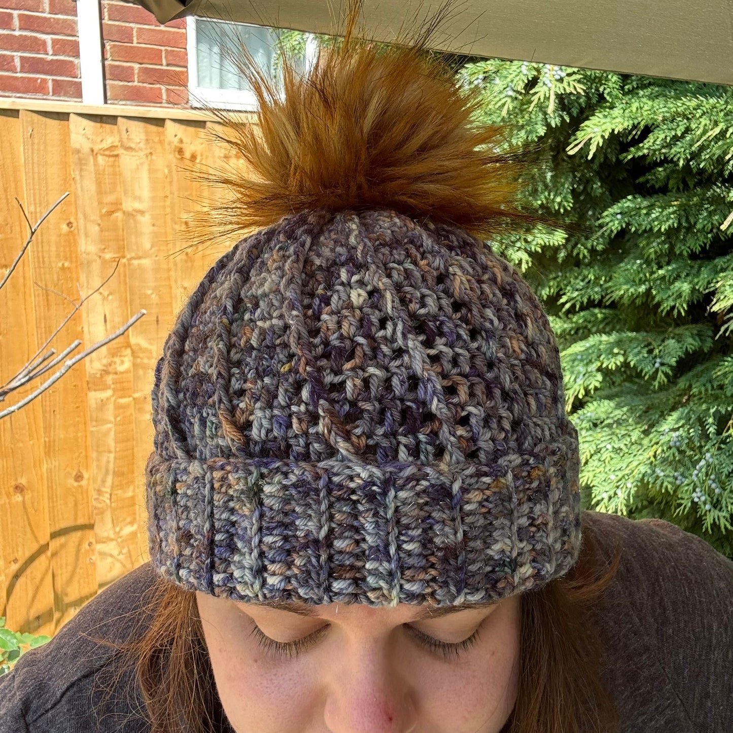 Blue Whirl Hat - Crochet - SAMPLE SALE