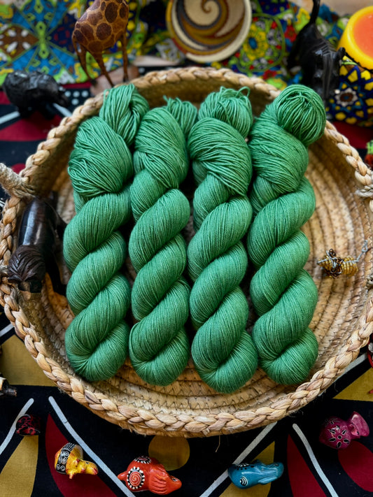 The Lion Sleeps Tonight - Gold Sparkle Sock - Lion King - Hand Dyed Yarn - NEW