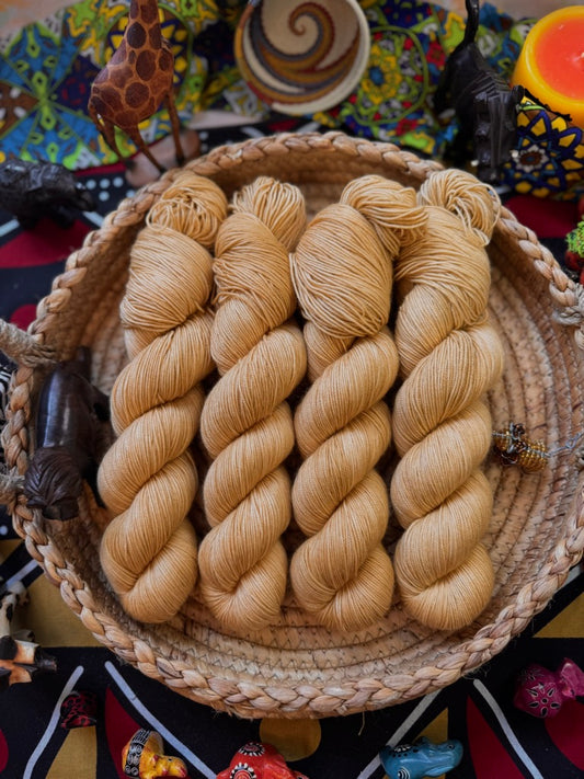 Timon - Gold Sparkle Sock - Lion King - Hand Dyed Yarn - NEW