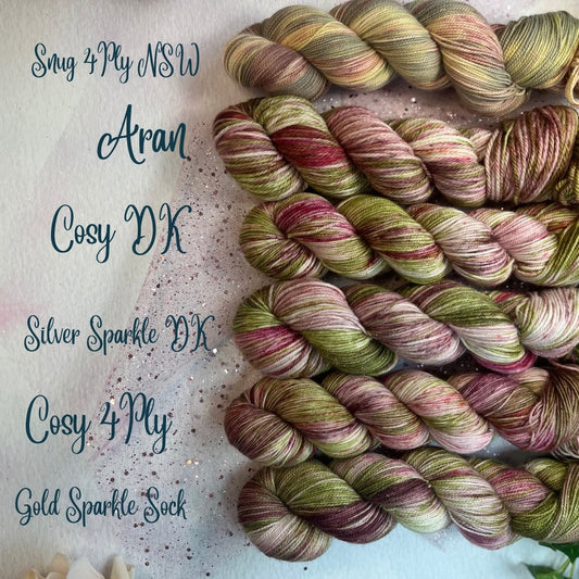 Briar Rose - Once Upon a Dream - DYED TO ORDER - Hand Dyed Yarn - Dyed to Order - Cosy 4Ply, Cosy DK, Aran, Sock, Sparkle DK, Sparkle Sock, Snug NSW 4Ply - NEW
