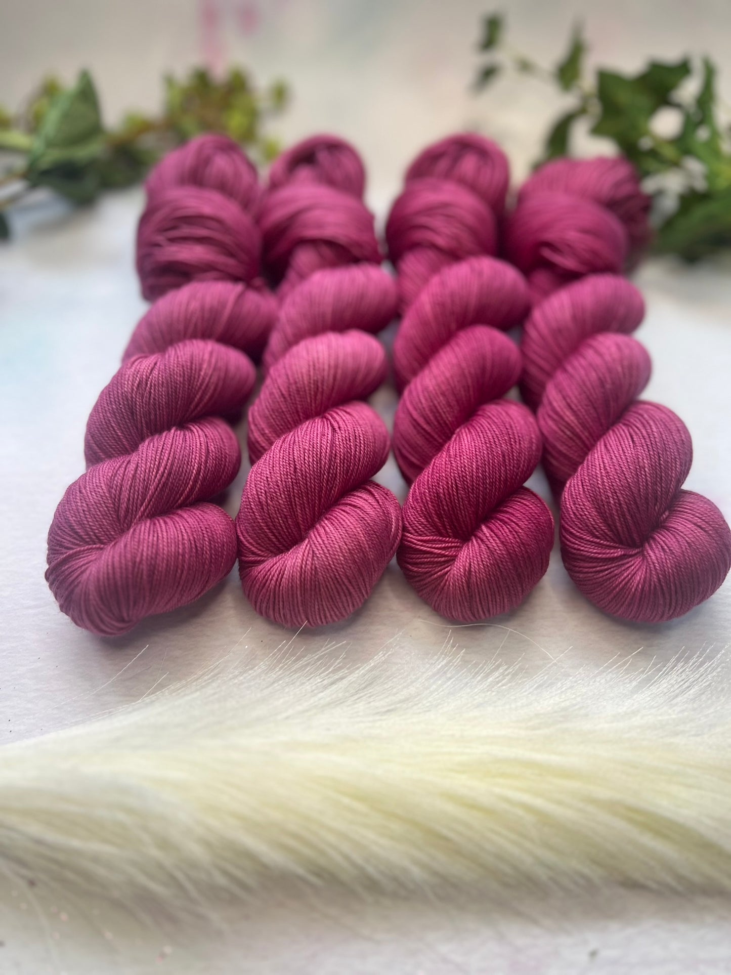 Raspberry Beret Tonal - Cosy 4Ply Hand Dyed Yarn - 100% Superwash Merino Cosy 4 Ply Yarn