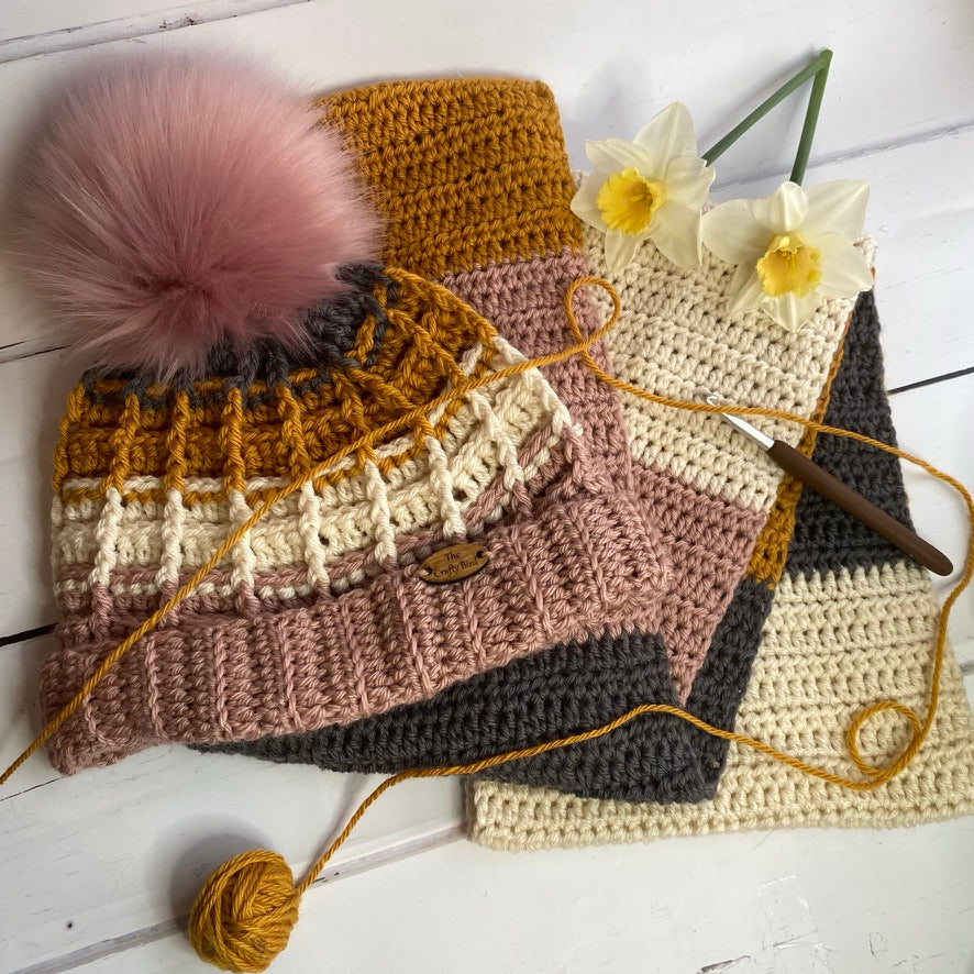 Waffle Stitch Crochet Hat pattern - Intermediate