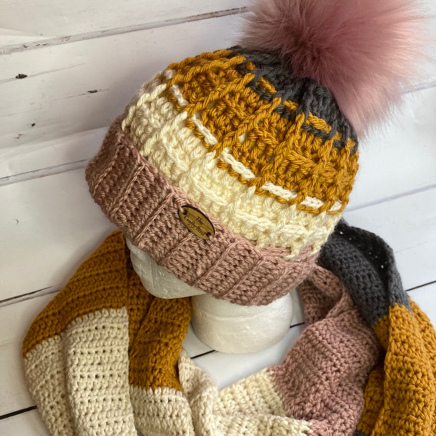 Waffle Stitch Crochet Hat pattern - Intermediate