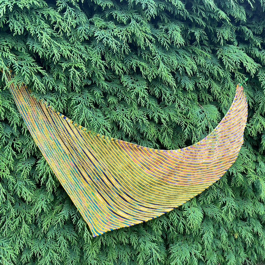 Encanto Shawl - DK knitted boomerang shawl pattern - beginner