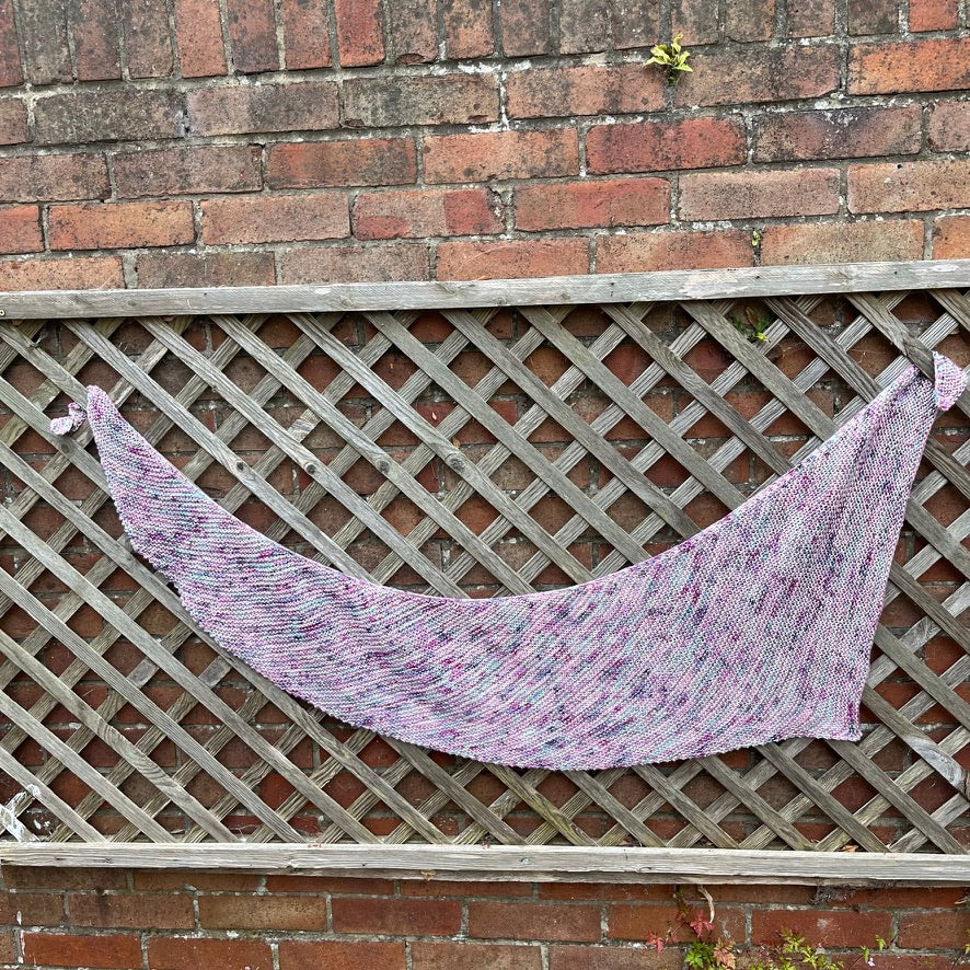 Encanto Shawl - DK knitted boomerang shawl pattern - beginner