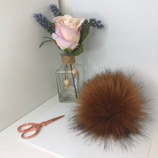 Pumpkin Faux Fur pom pom