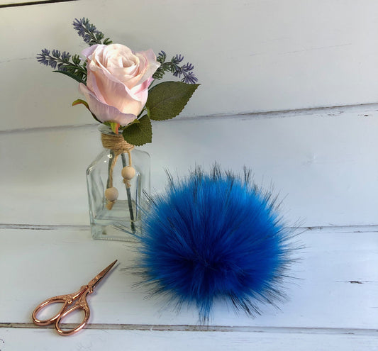 Bluebird handmade faux fur pom pom