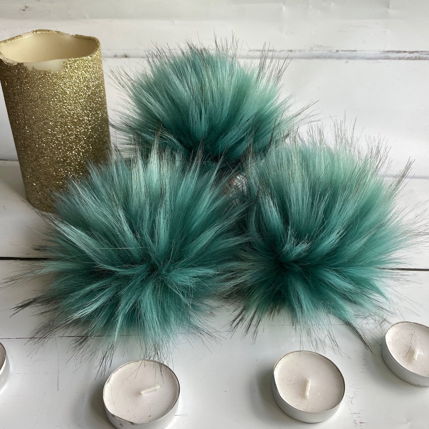 Emerald City handmade faux fur pom pom