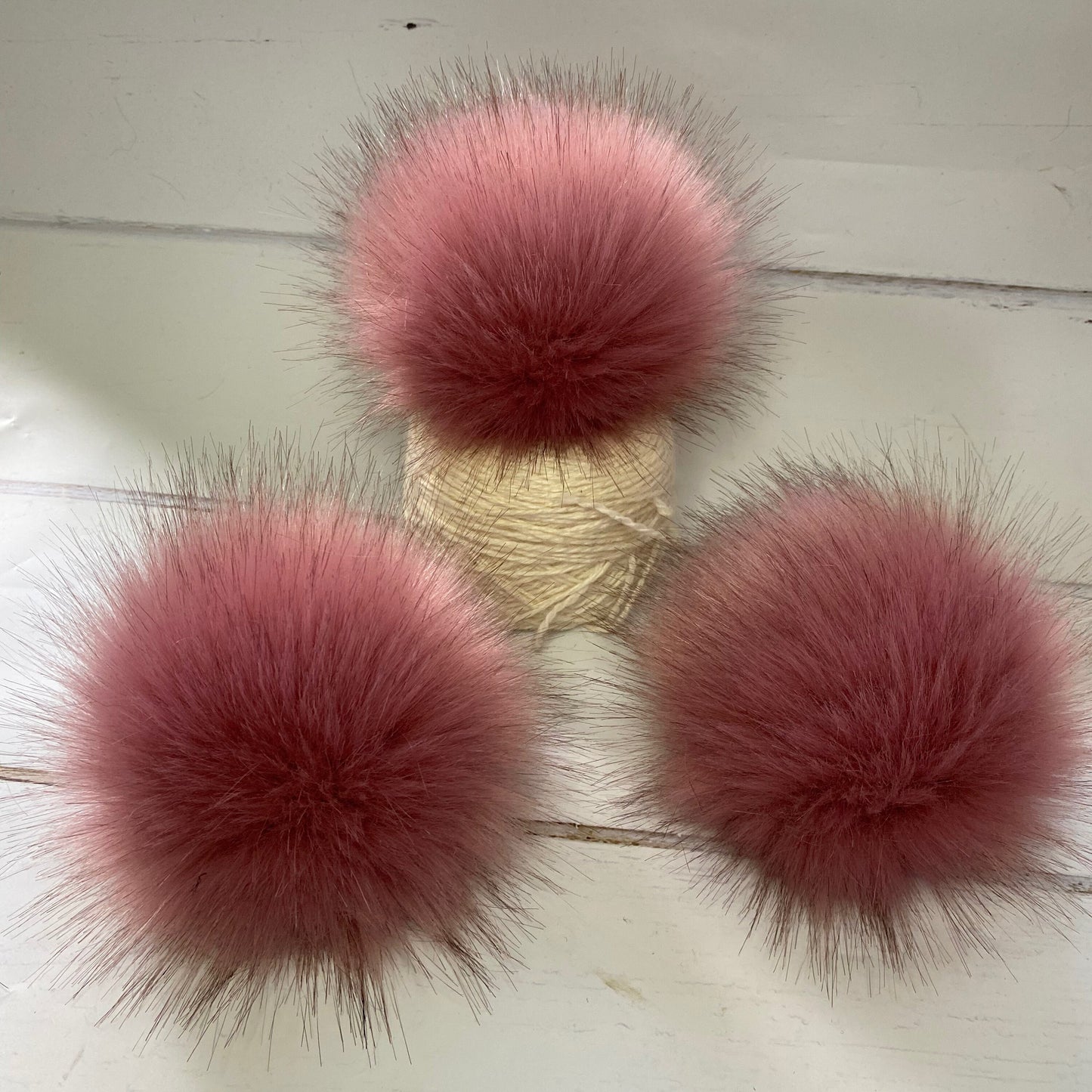 Peony faux fur pom poms
