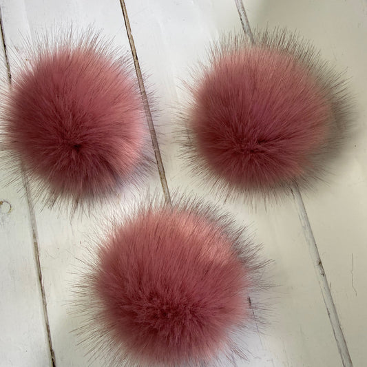 Peony faux fur pom poms
