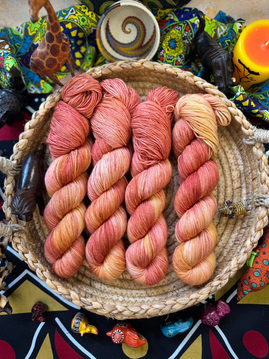 Simba - Gold Sparkle Sock - Lion King - Hand Dyed Yarn - NEW