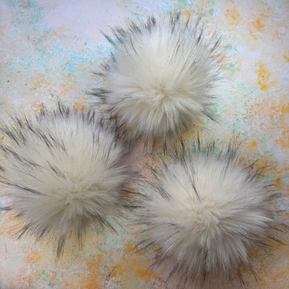 Snowstorm handmade faux fur pom pom. Detachable option - NEW