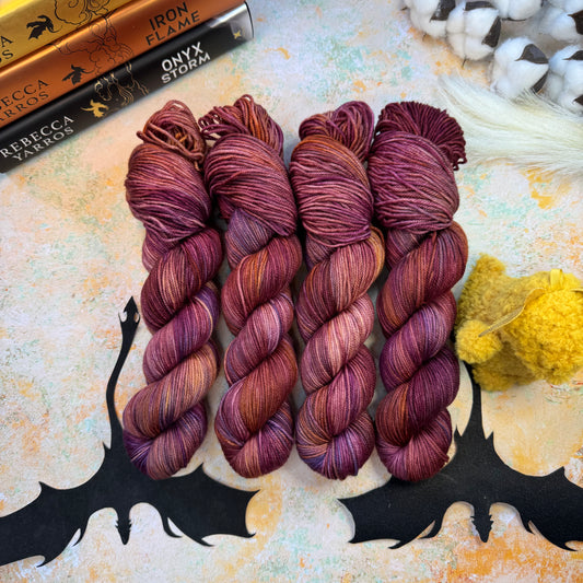 Fourth Wing, Flame Section Cosy DK - Fourth Wing - Hand Dyed Yarn - NEW
