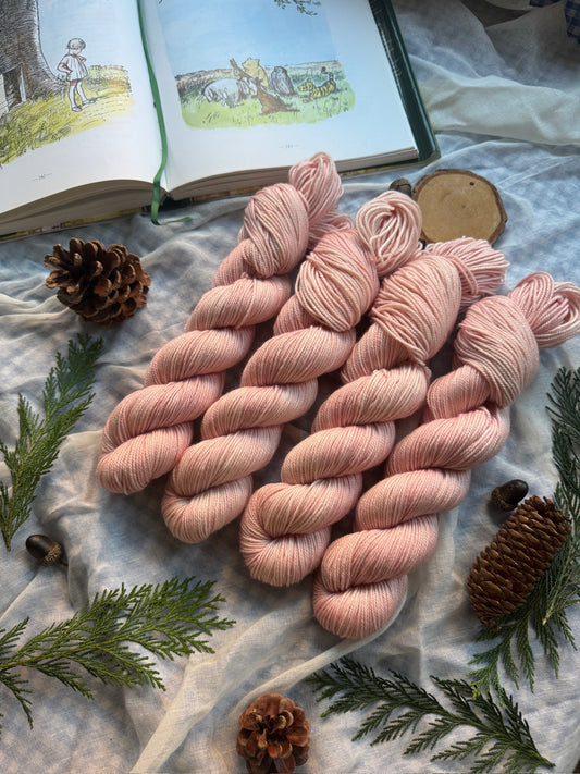 Trespassers Will - BFL Silk DK - Winnie the Pooh - Hand dyed yarn - ready to ship - NEW