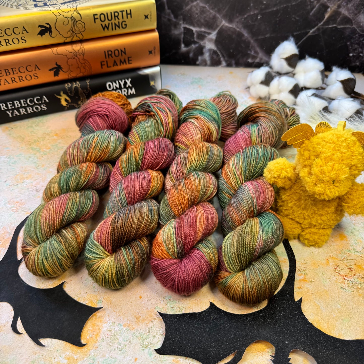 The Flight Field Cloud Fluff - Fourth Wing - Hand Dyed Yarn - NEW
