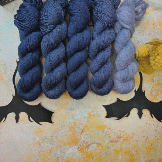 Blue Daggertail tonal - Fourth Wing - Hand Dyed Yarn - DYED TO ORDER - 6-8 Weeks - NEW