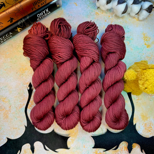Red Swordtail Cosy DK - Fourth Wing - Hand Dyed Yarn - NEW