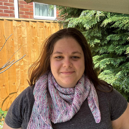 Purple Encanto Shawl - Knitted - SAMPLE SALE