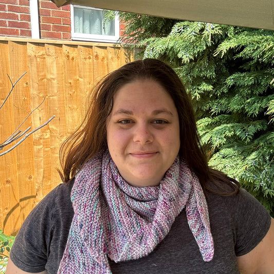 Purple Encanto Shawl - Knitted - SAMPLE SALE