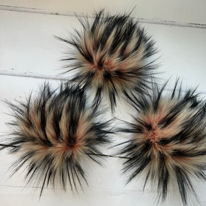 Watermelon Sugar coloured faux fur pom pom