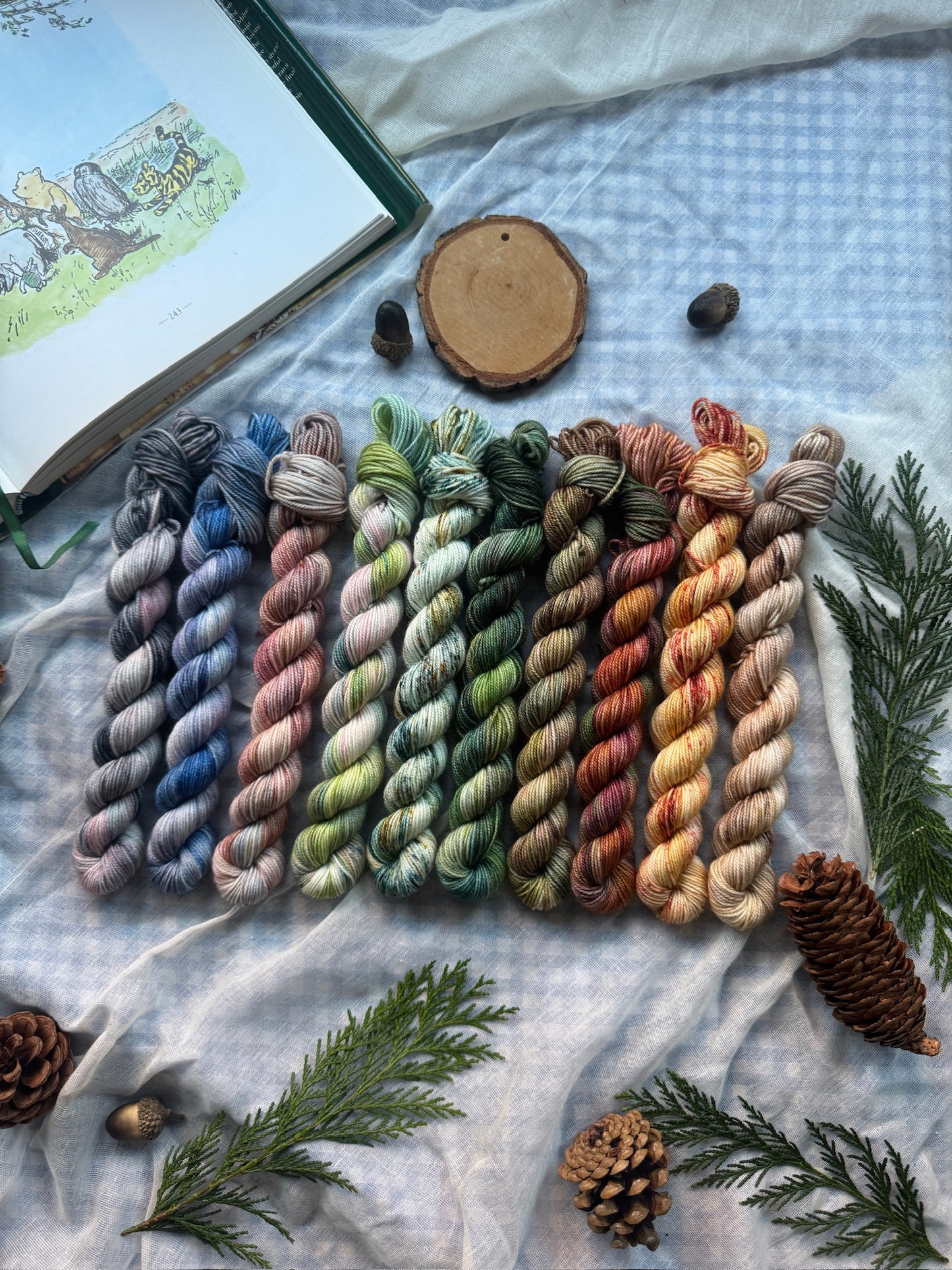 10 Mini Skein Set - Winnie the Pooh - Dyed to Order 6-8 Weeks - NEW