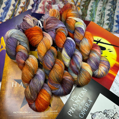 South Pacific - Gold Sparkle Sock - Musicals Collection - Hand Dyed Yarn