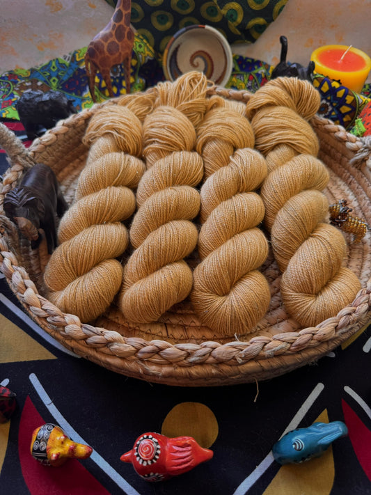 Timon - Gold Sparkle Sock - Lion King - Hand Dyed Yarn - NEW