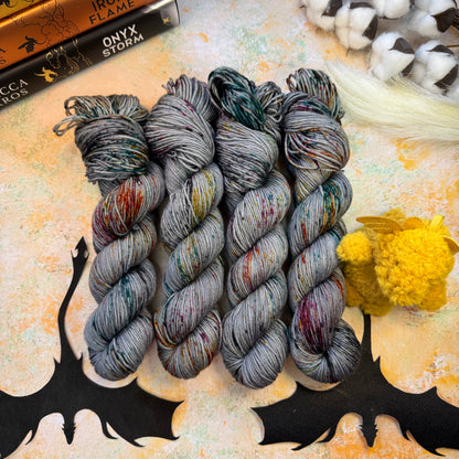 We Have Dragons to Ride Cloud Fluff - Fourth Wing - Hand Dyed Yarn - NEW