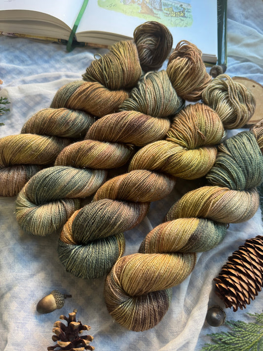 Fir Cones - Cosy DK - Winnie the Pooh - hand dyed yarn - Ready to ship - NEW