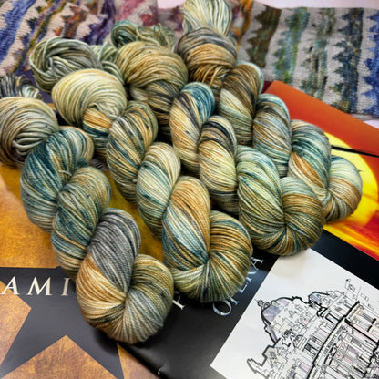 Hamilton - Gold Sparkle Sock - Musicals Collection - Hand Dyed Yarn