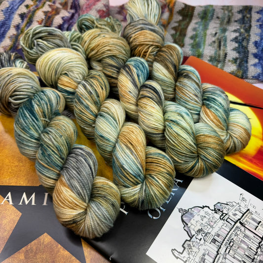 Hamilton - Gold Sparkle Sock - Musicals Collection - Hand Dyed Yarn